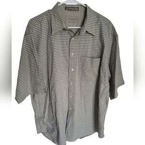 Haggar Men's Gray Checkered Shirt